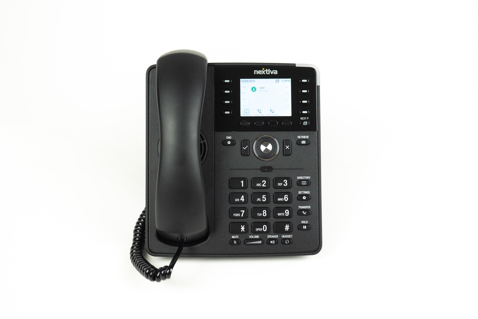 black and gray ip desk phone voip